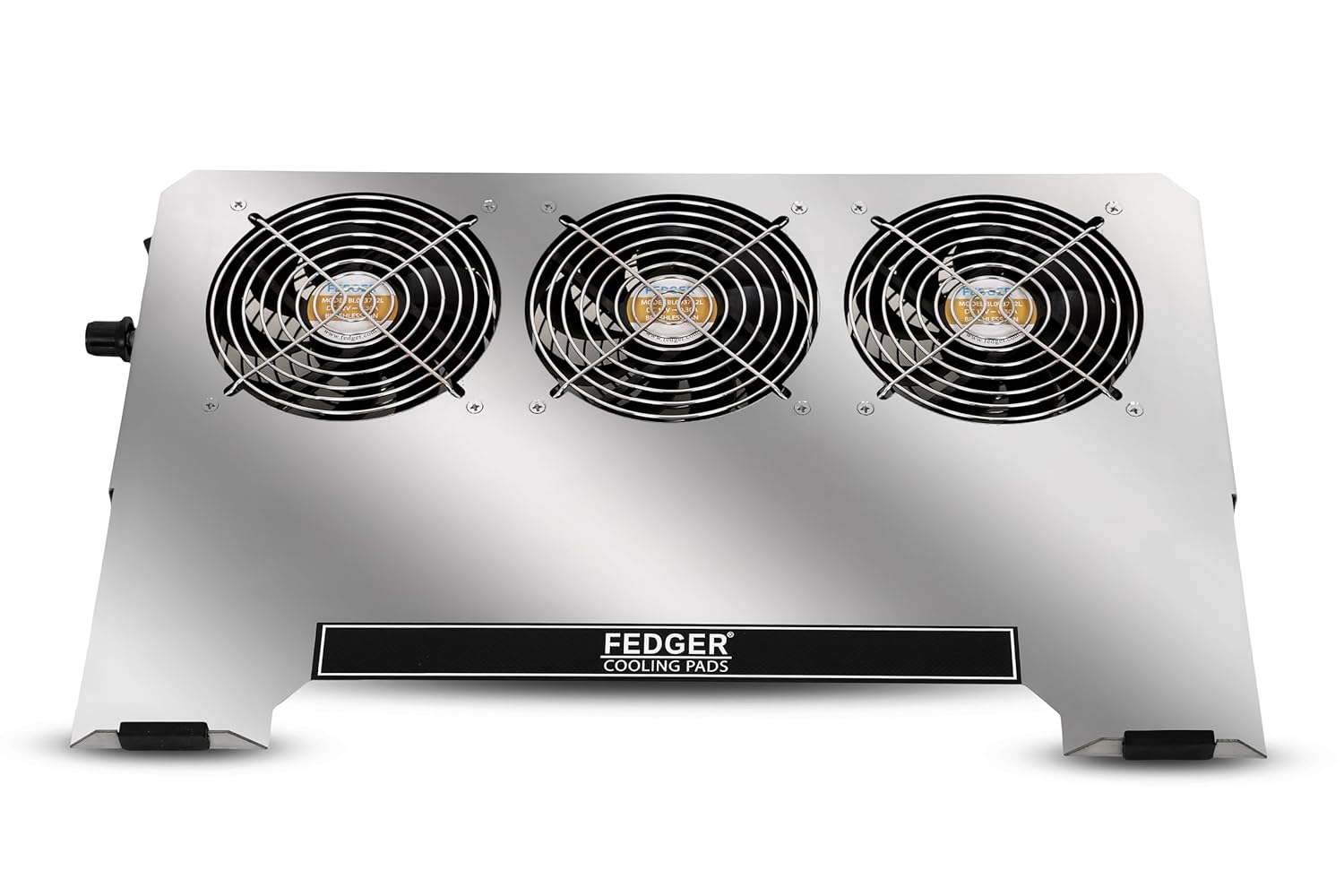 3-Fan Silver Stainless Steel Cooling Pad
